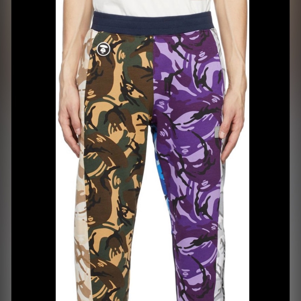 Aape by A Bathing Ape multicolor sweatpants. - Picture 1 of 3